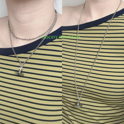 Vivienne Westwood Man Vintage Grey Orb Pendant Necklace