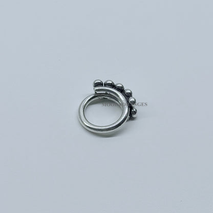 925 Silver - 10 Small Balls Ring - MOODY ORANGES