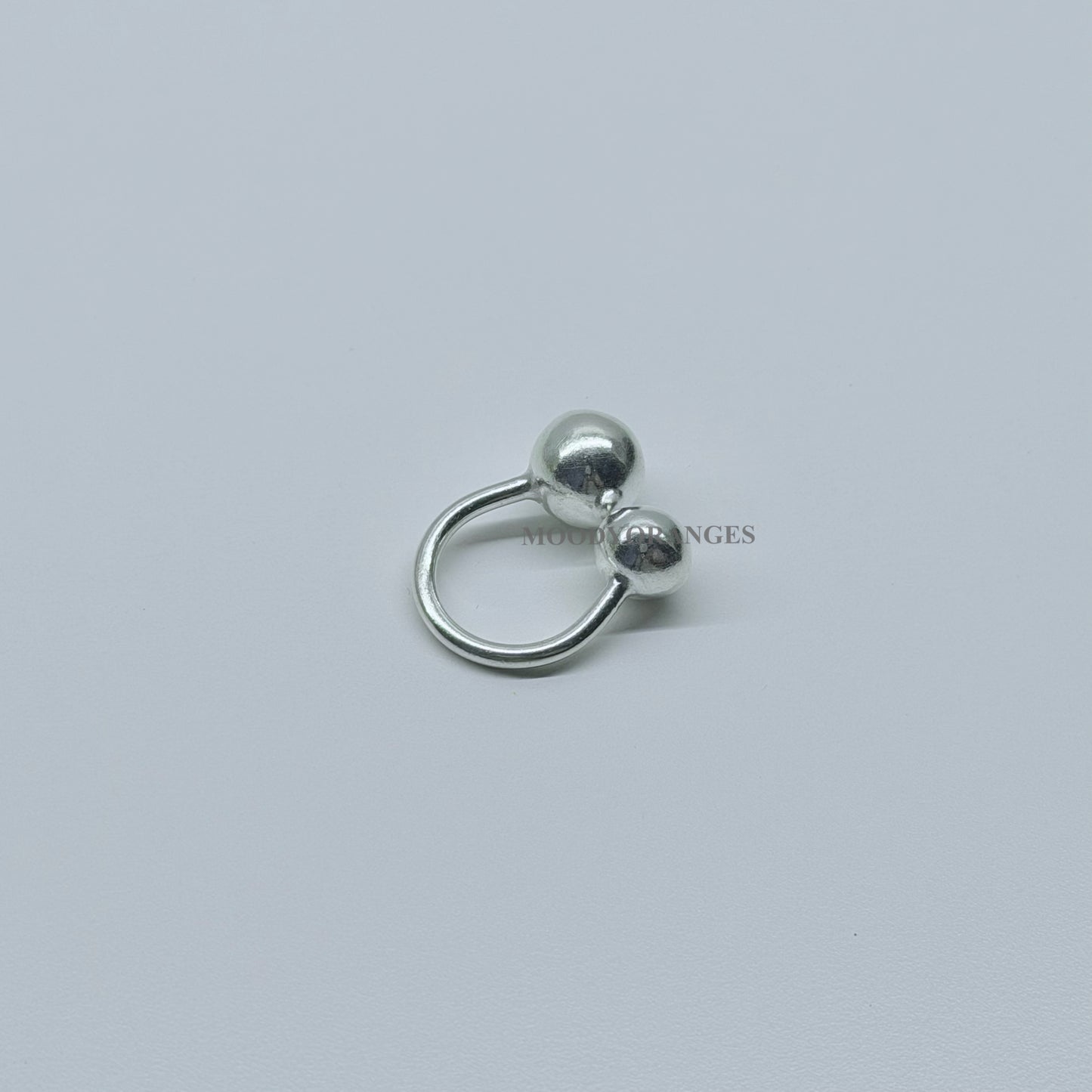 925 Silver - Big Small Ball Ring - MOODY ORANGES