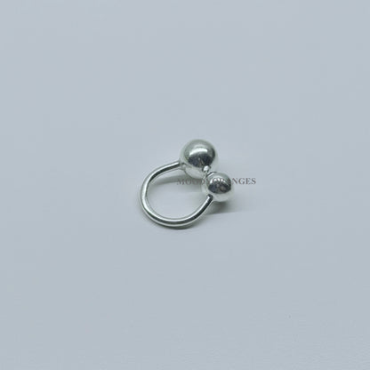 925 Silver - Big Small Ball Ring - MOODY ORANGES