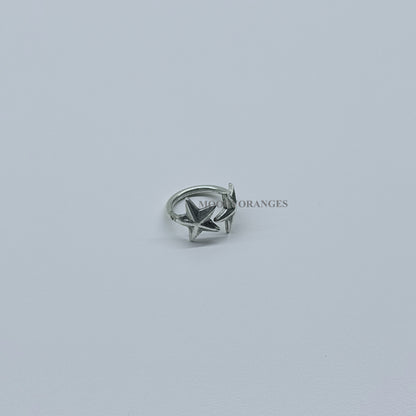 925 Silver - Double Star Ring - MOODY ORANGES