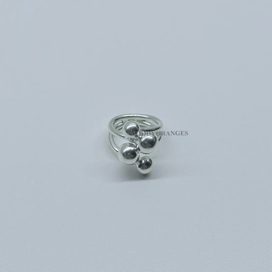 925 Silver - 4 Balls Ring - MOODY ORANGES