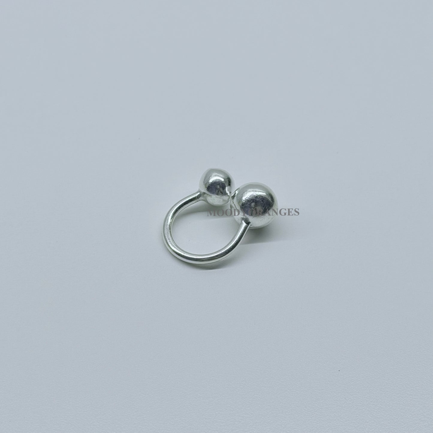 925 Silver - Big Small Ball Ring - MOODY ORANGES