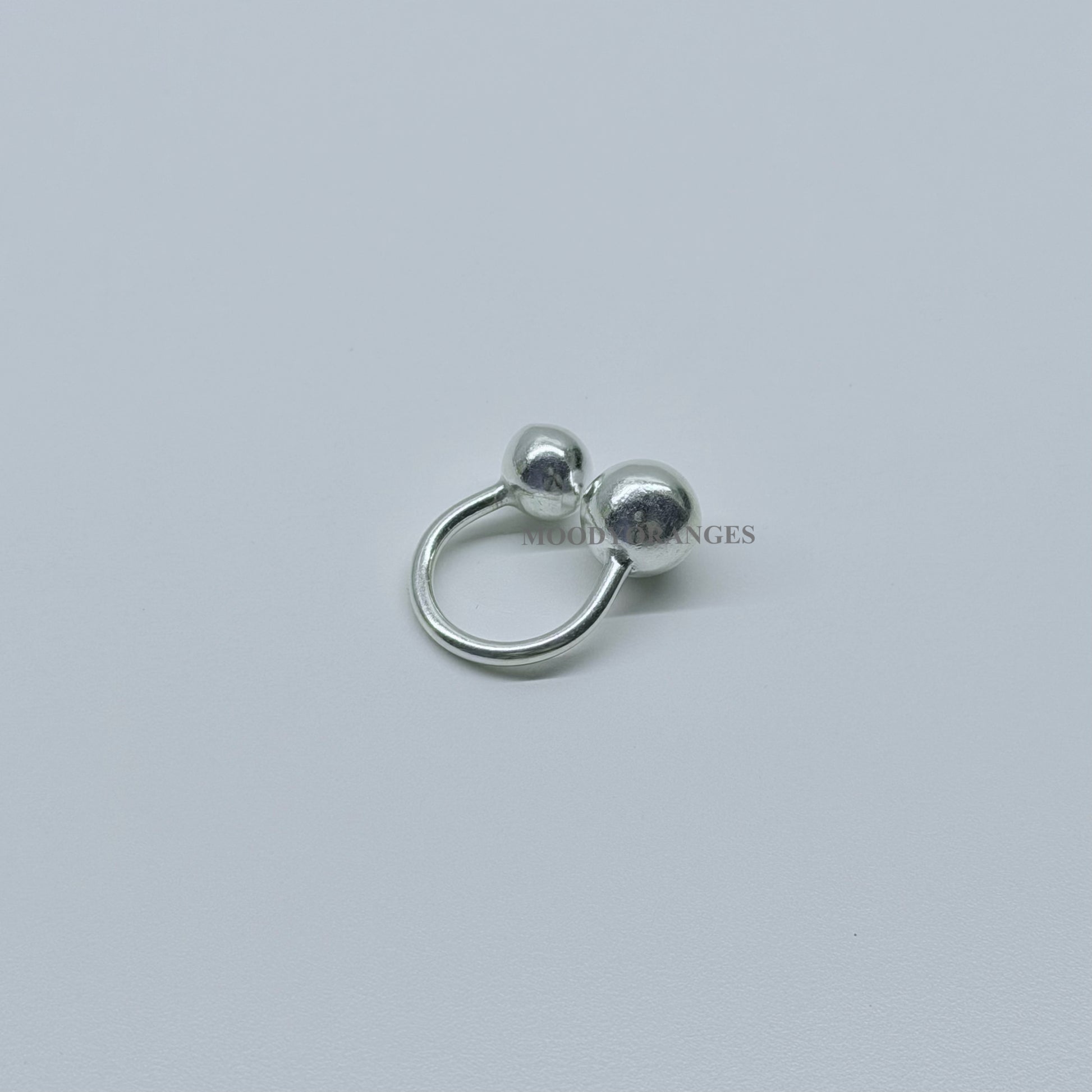 925 Silver - Big Small Ball Ring - MOODY ORANGES