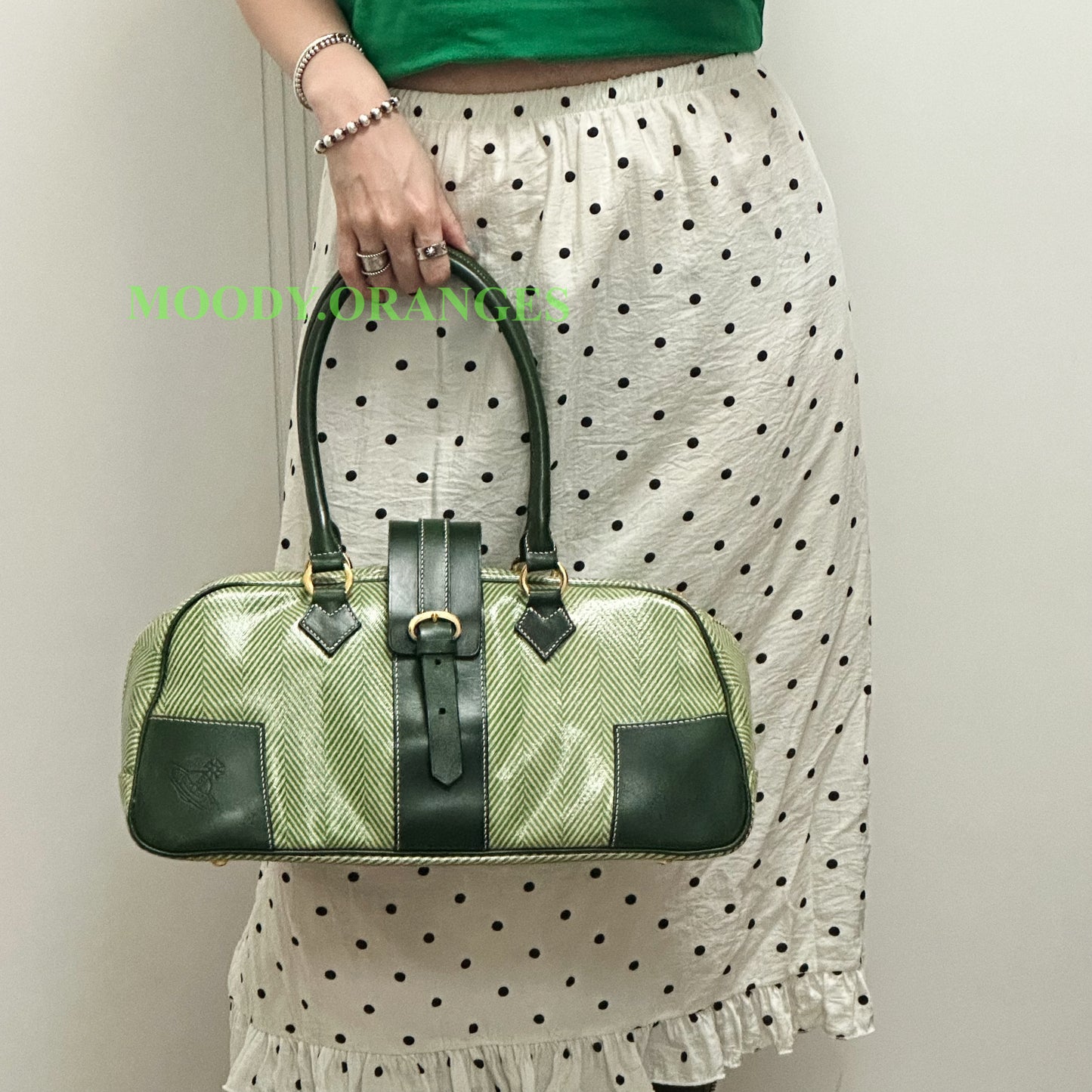 Vivienne Westwood Vintage Green Bowling Bag
