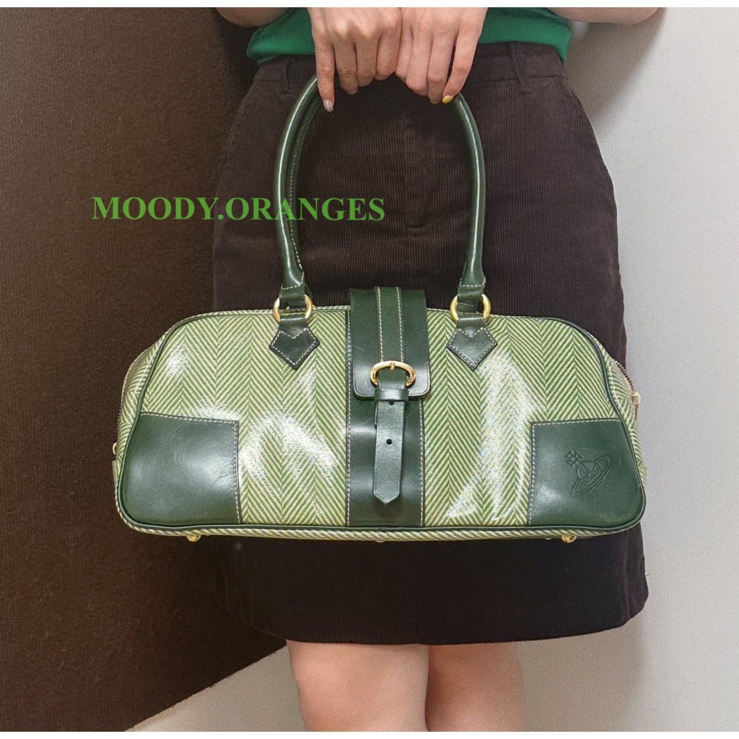 Vivienne Westwood Vintage Green Bowling Bag