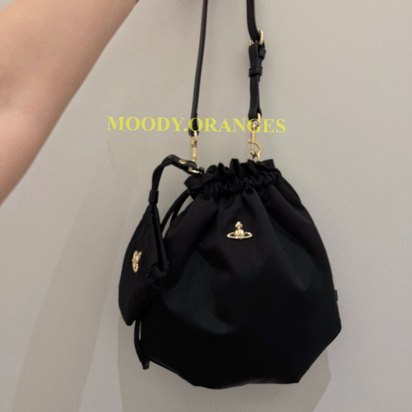 Vivienne Westwood Black Gold Hobo Bag - MOODY ORANGES