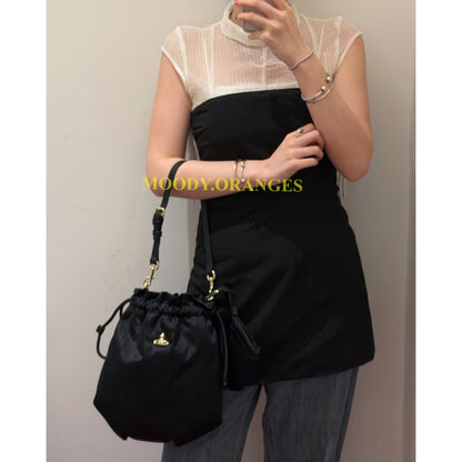 Vivienne Westwood Black Gold Hobo Bag - MOODY ORANGES