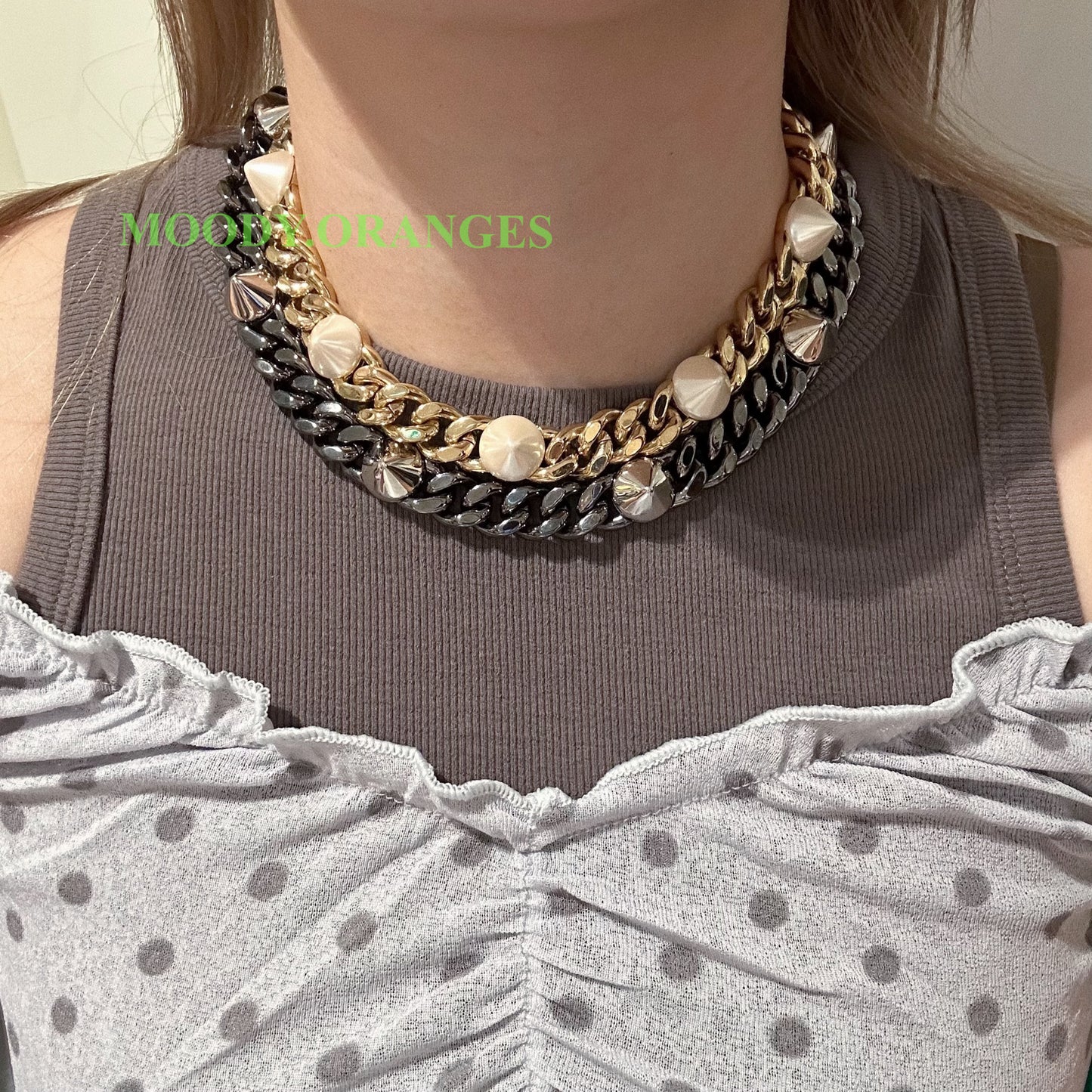 Vivienne Westwood Elettra Stud-Embellished Brass Necklace