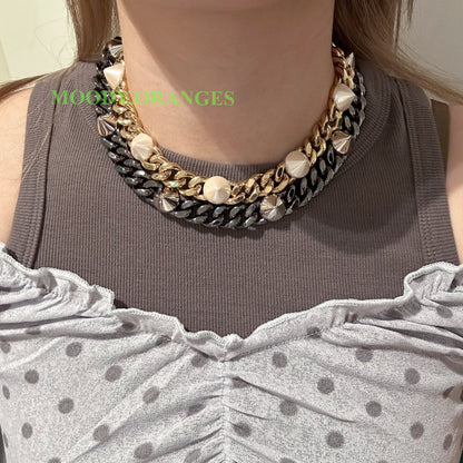 Vivienne Westwood Elettra Stud-Embellished Brass Necklace