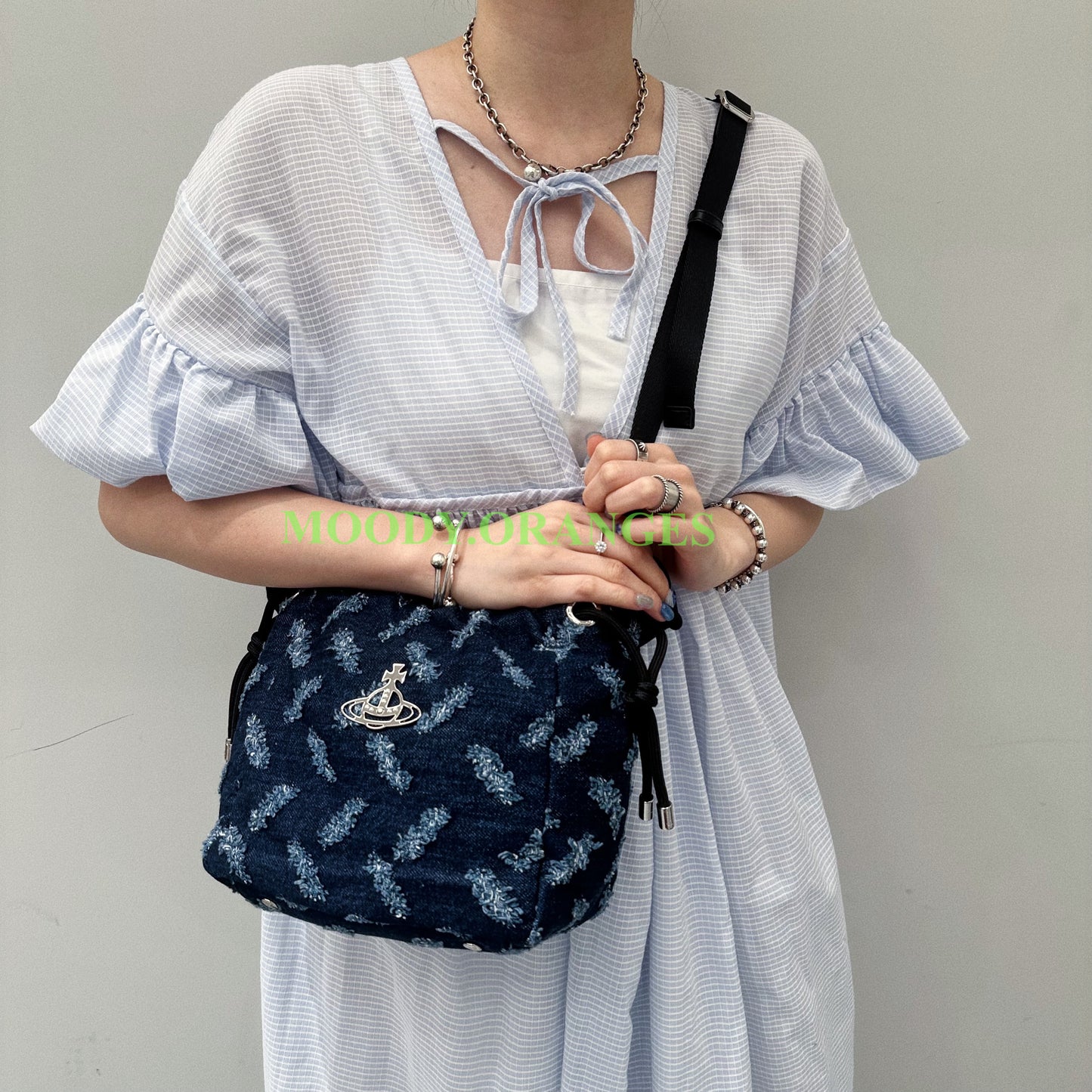 Vivienne Westwood Indigo Hilary Bucket Bag