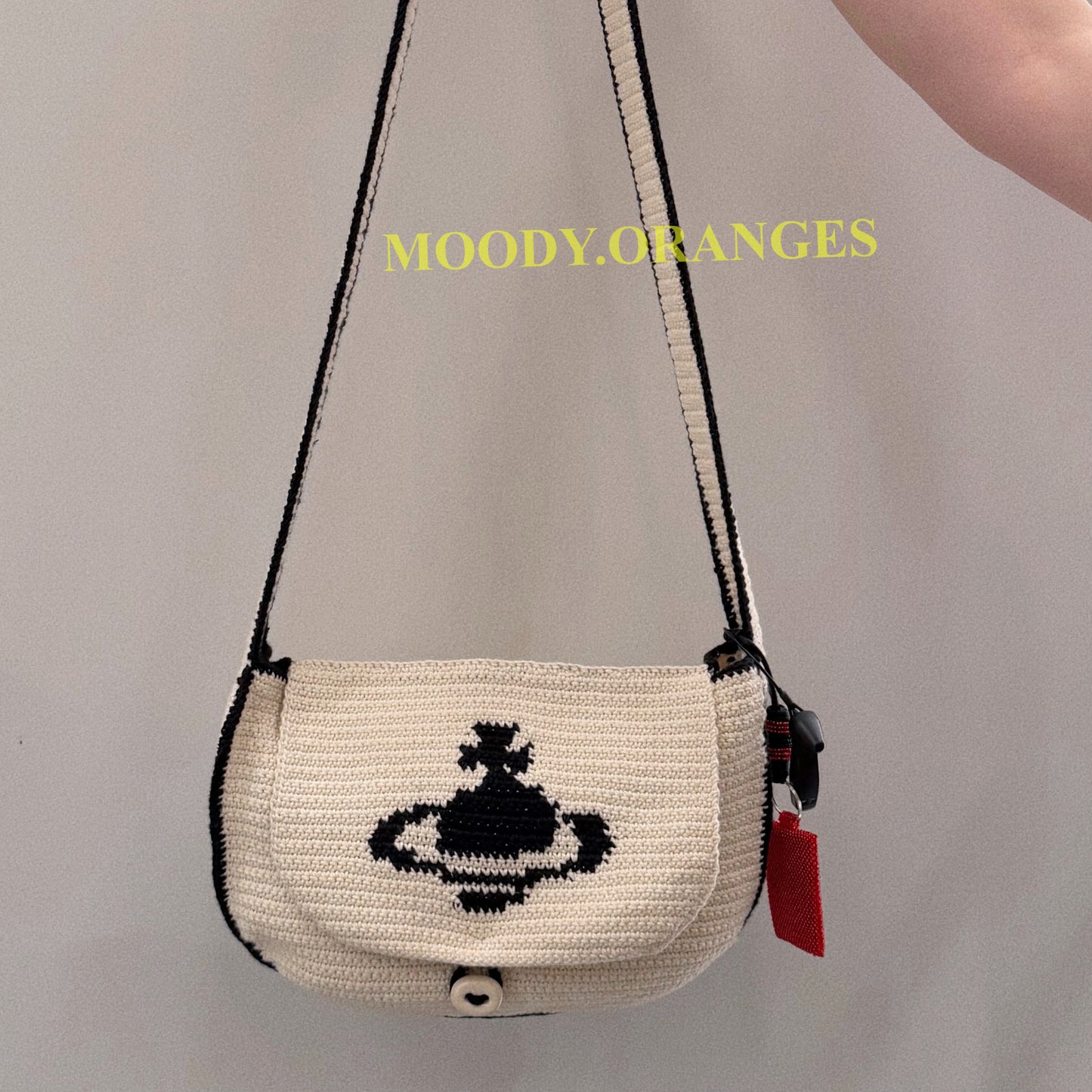Vivienne Westwood Lucky Halfmoon Crochet Bag - MOODY ORANGES