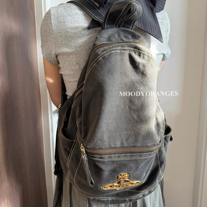 Vivienne Westwood Vintage Canvas Black Backpack