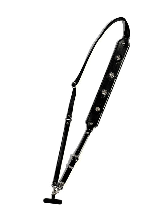 TOGA TOO Leather Floral Phone Strap - MOODY ORANGES