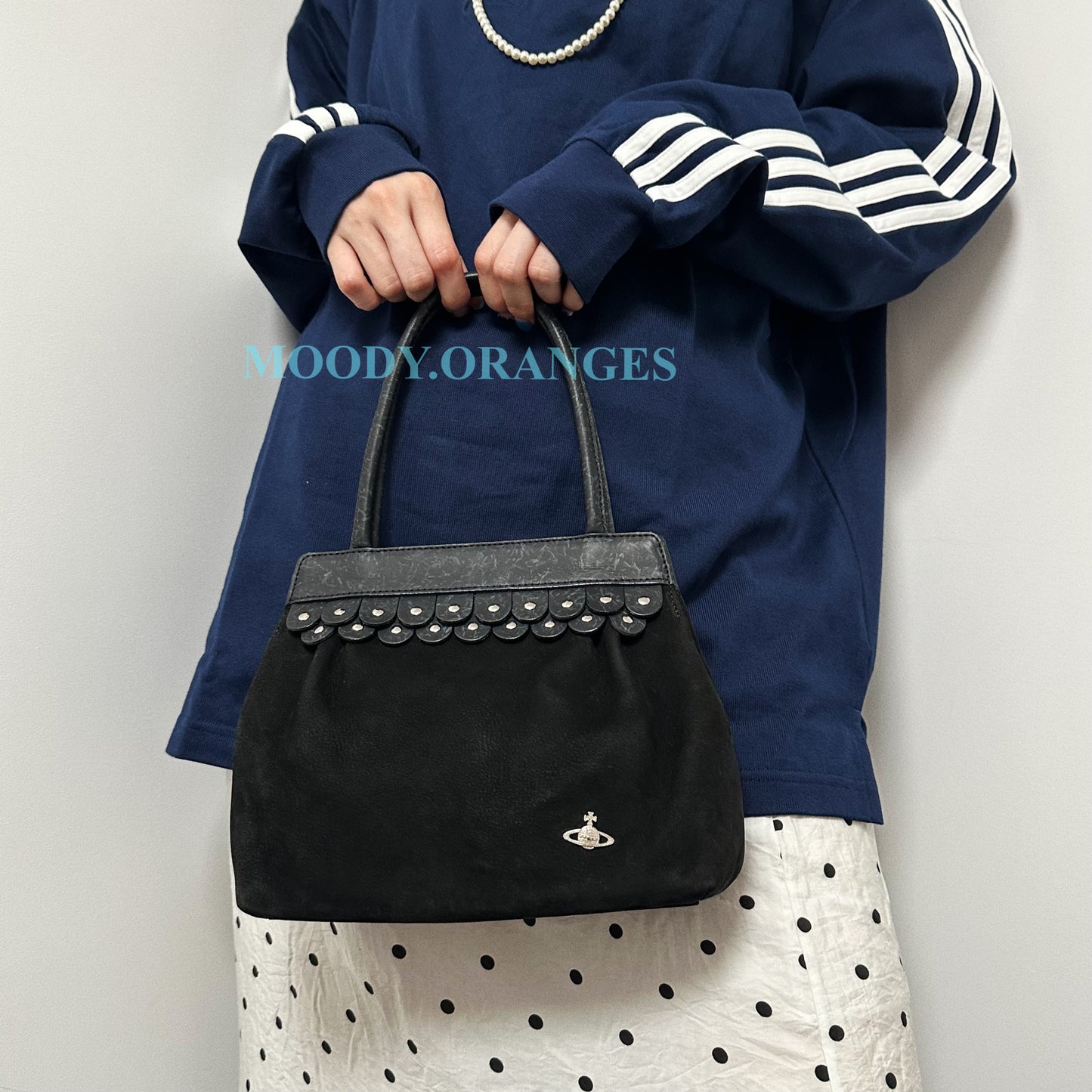 Vivienne Westwood Vintage Black Suede Small Bucket Bag