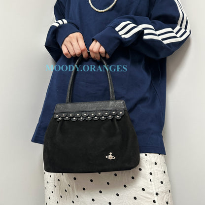 Vivienne Westwood Vintage Black Suede Small Bucket Bag