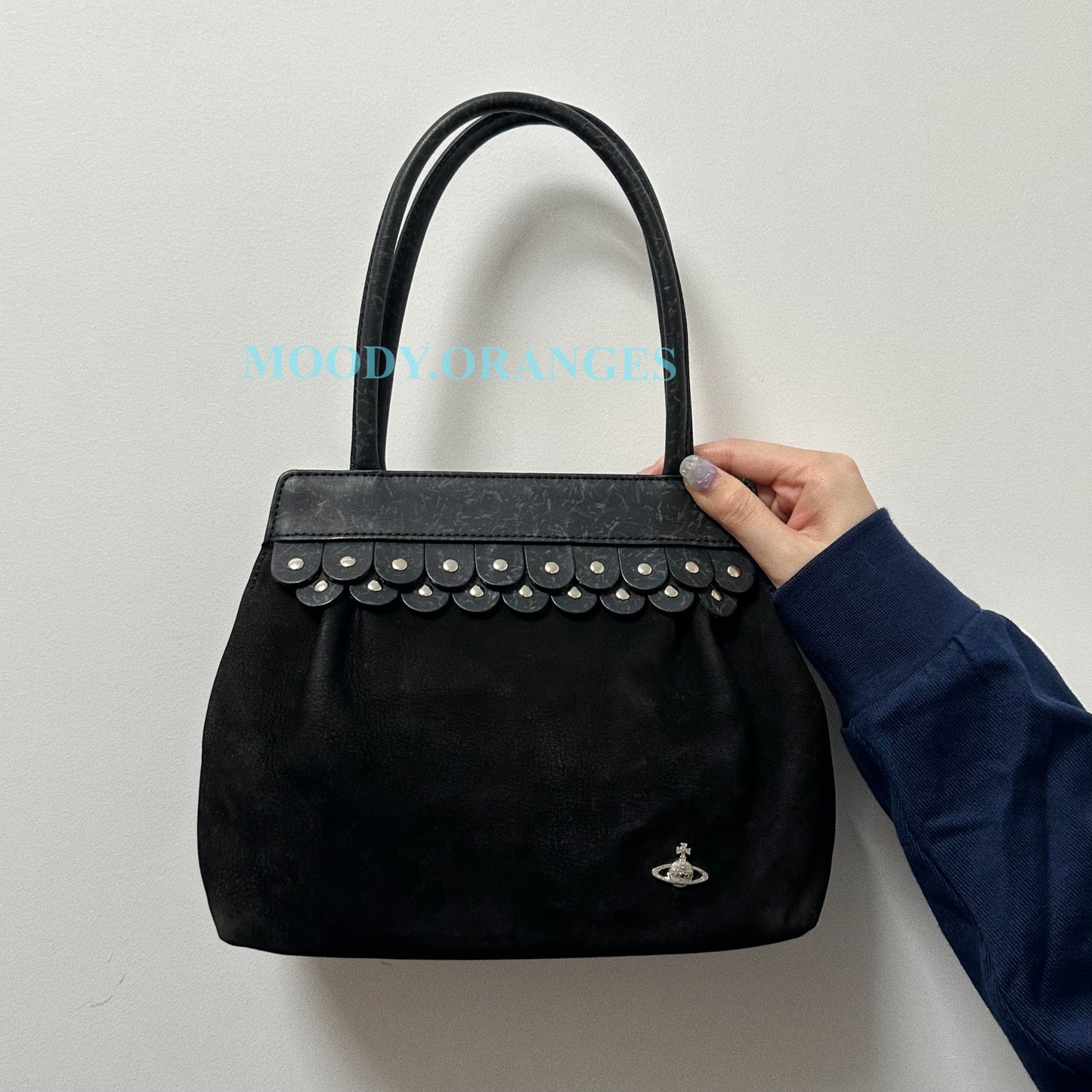 Vivienne Westwood Vintage Black Suede Small Bucket Bag