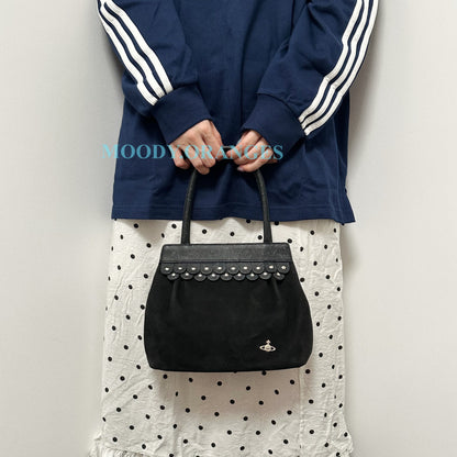 Vivienne Westwood Vintage Black Suede Small Bucket Bag