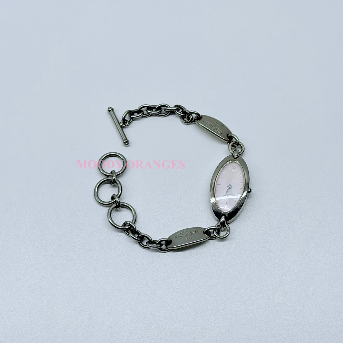Vivienne Westwood Oval-shaped Pink Watch Bracelet
