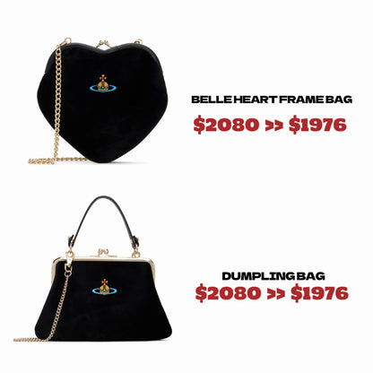 Vivienne Westwood Granny Frame Black Velvet Bag - MOODY ORANGES