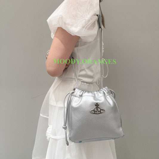 Vivienne Westwood Silver Hilary Small Bucket Bag