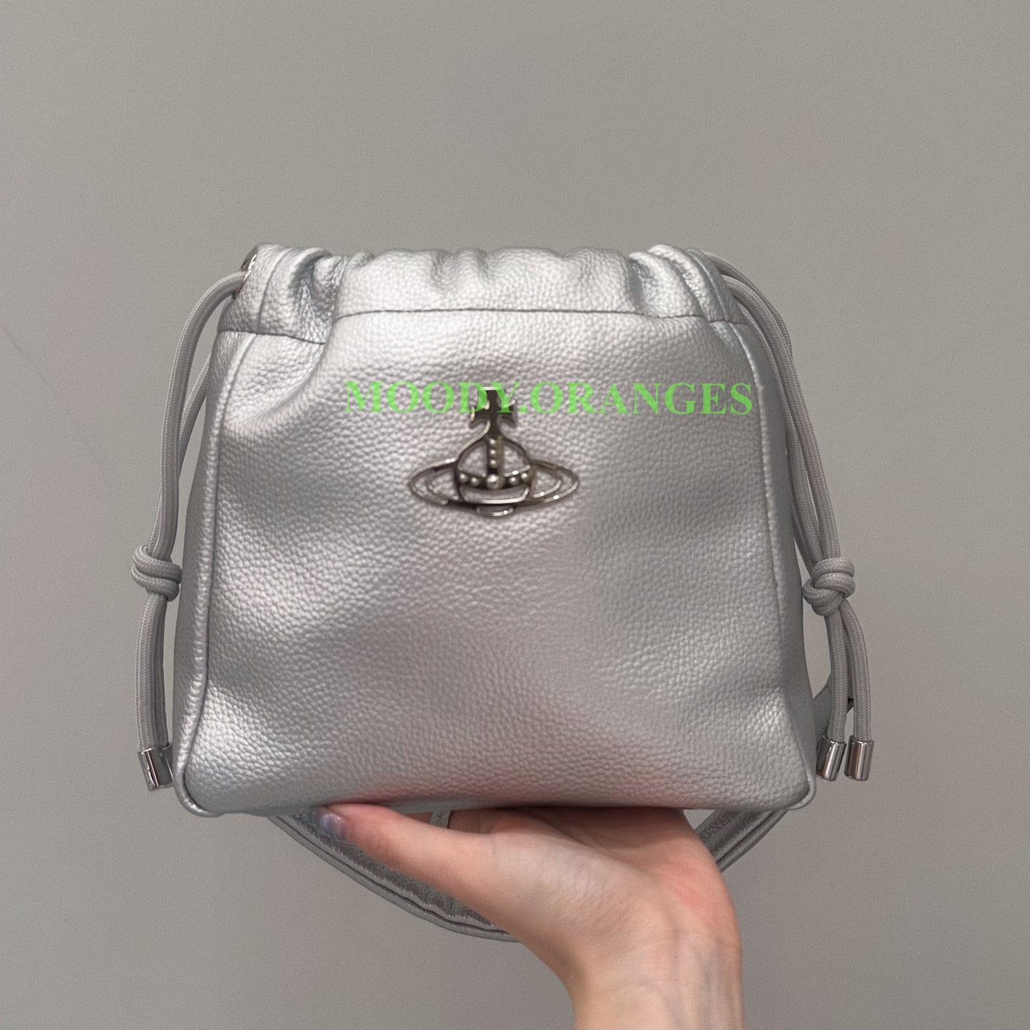 Vivienne Westwood Silver Hilary Small Bucket Bag