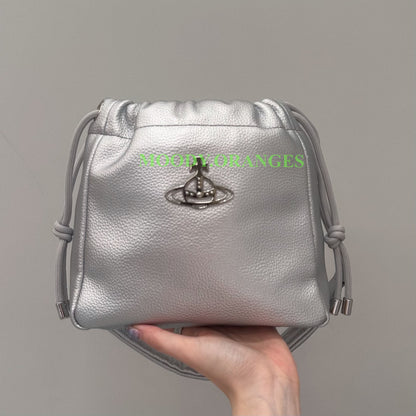 Vivienne Westwood Silver Hilary Small Bucket Bag