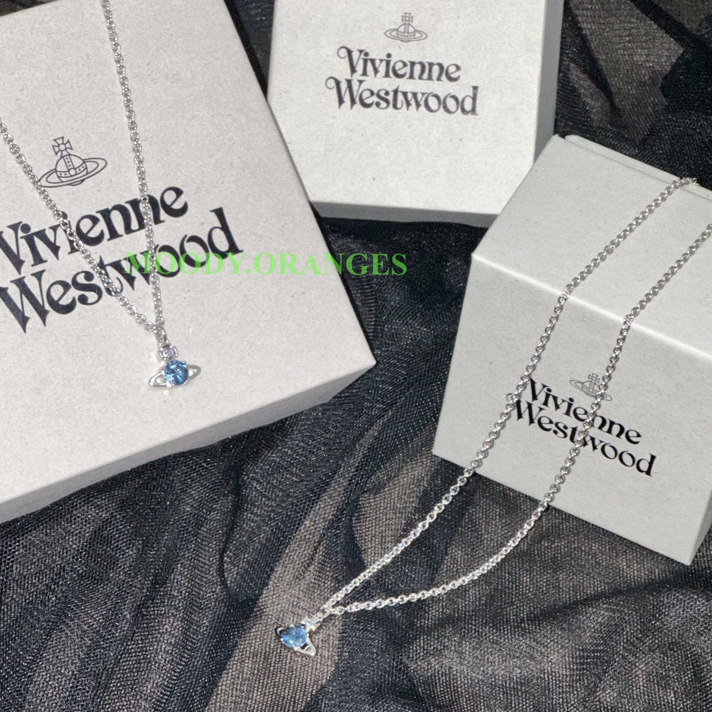Vivienne Westwood Reina Blue Necklace
