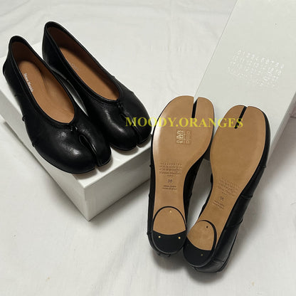 Maison Margiela Tabi Leather Ballerina Flat
