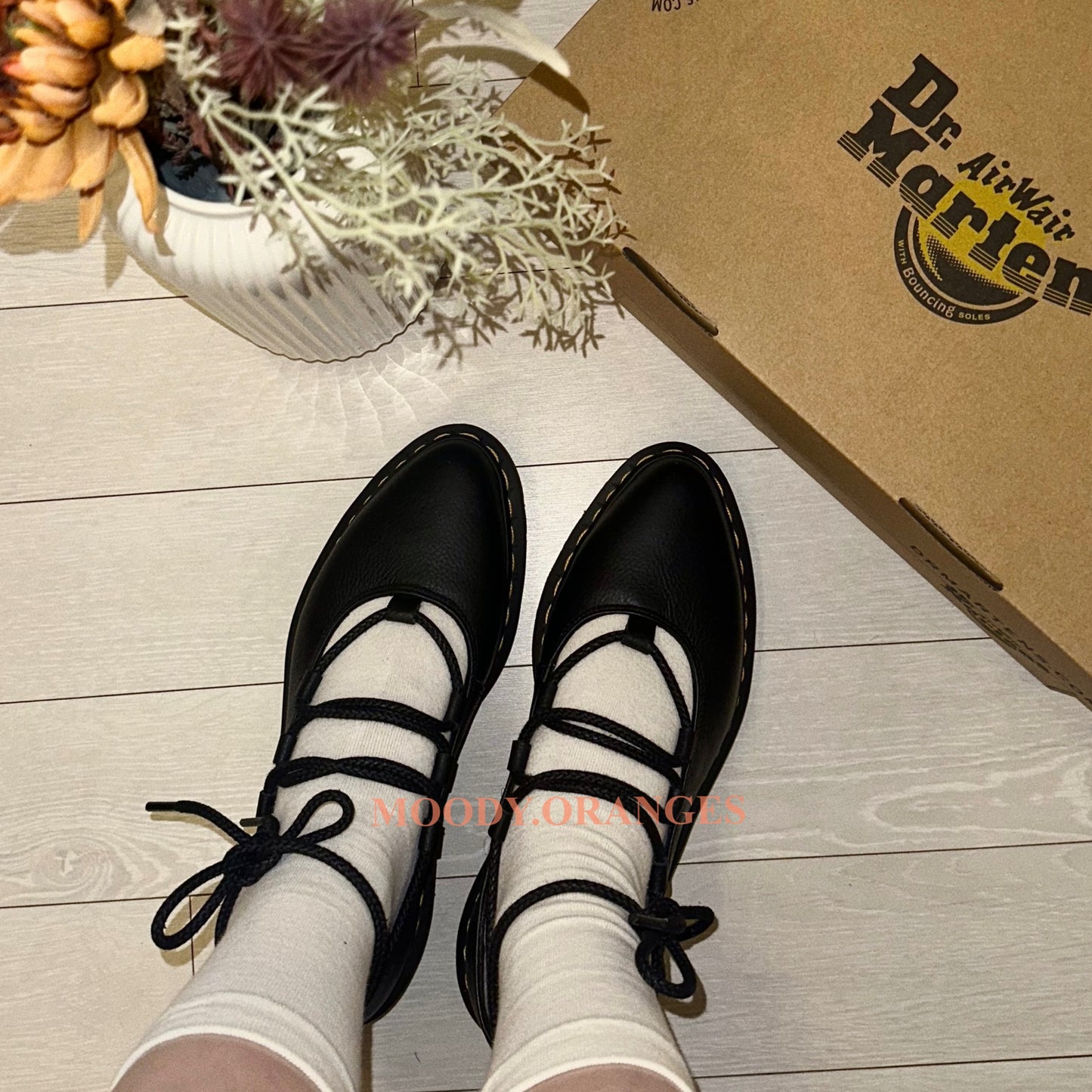 Martens Elphie II Virginia Ballet Shoes MOODY ORANGES