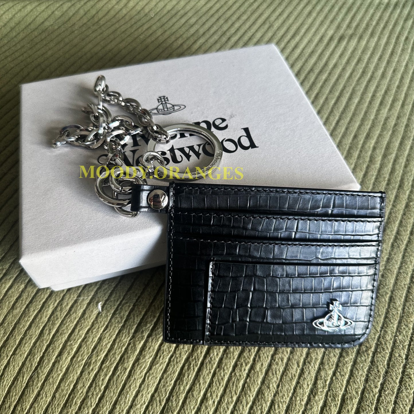 Vivienne Westwood Black Crocs Orb Cardholder