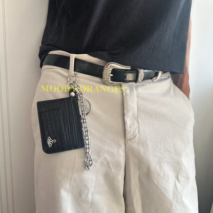 Vivienne Westwood Black Crocs Orb Cardholder