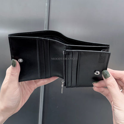 Diesel Small leather wallet with logo plaque