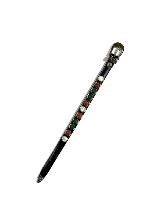 TOGA TOO Stone leather bangle