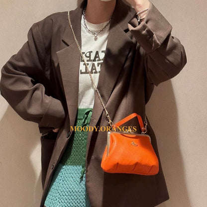 Vivienne Westwood Orange Granny Frame Top Handle Bag - MOODY ORANGES