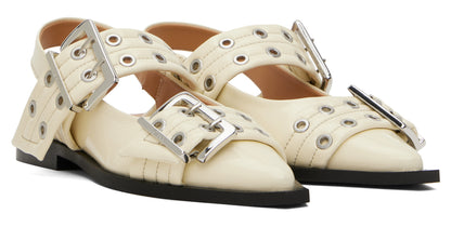 GANNI Buckle Ballerina Flats