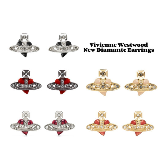 Vivienne Westwood New Diamante Earrings - MOODY ORANGES