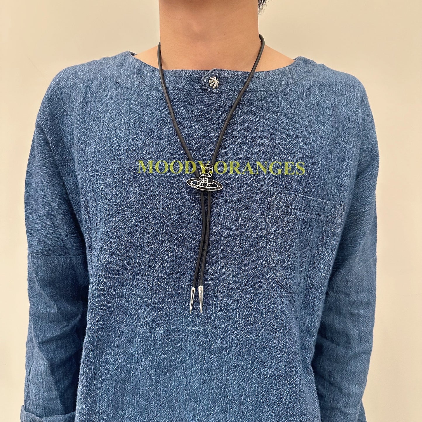 Vivienne Westwood Black Leather Bolo Tie