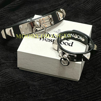 Vivienne Westwood Polly Leather Choker & Bracelet