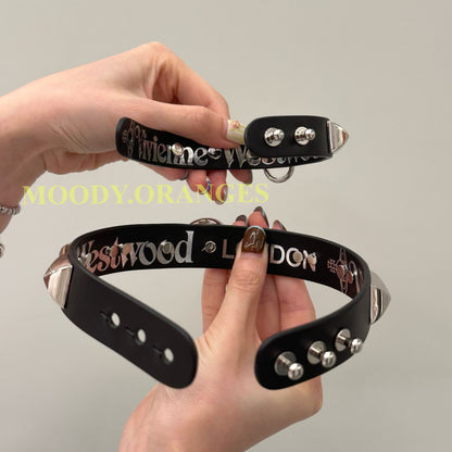 Vivienne Westwood Polly Leather Choker & Bracelet