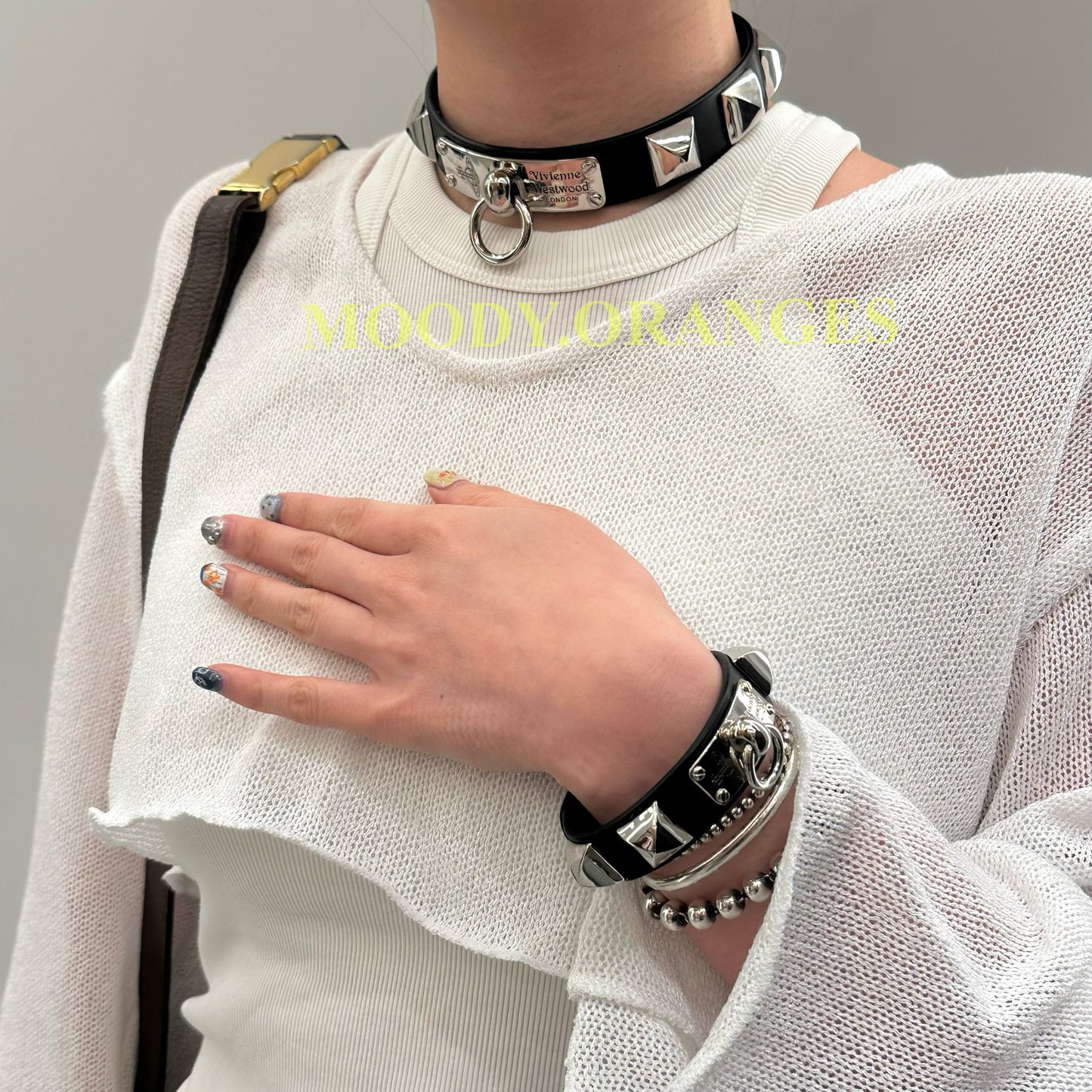 Vivienne Westwood Polly Leather Choker & Bracelet