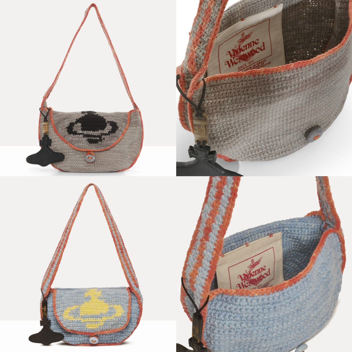 Vivienne Westwood Lucky Halfmoon Crochet Bag