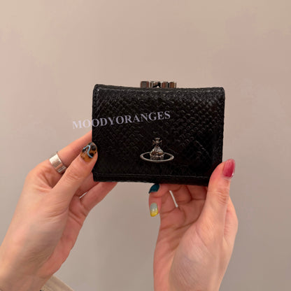 Vivienne Westwood Python-effect Leather Wallet - MOODY ORANGES