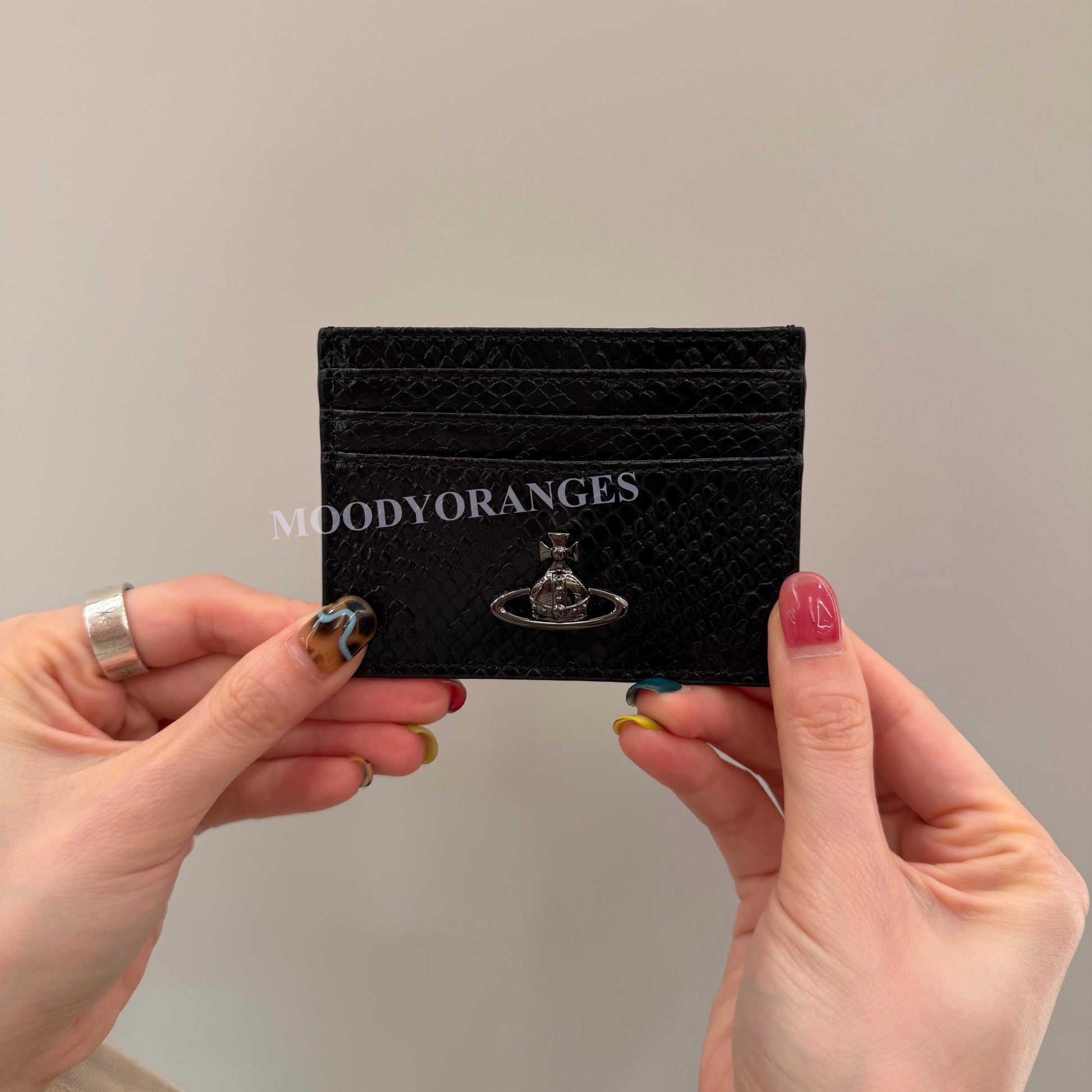 Vivienne Westwood Python-effect Leather Wallet - MOODY ORANGES