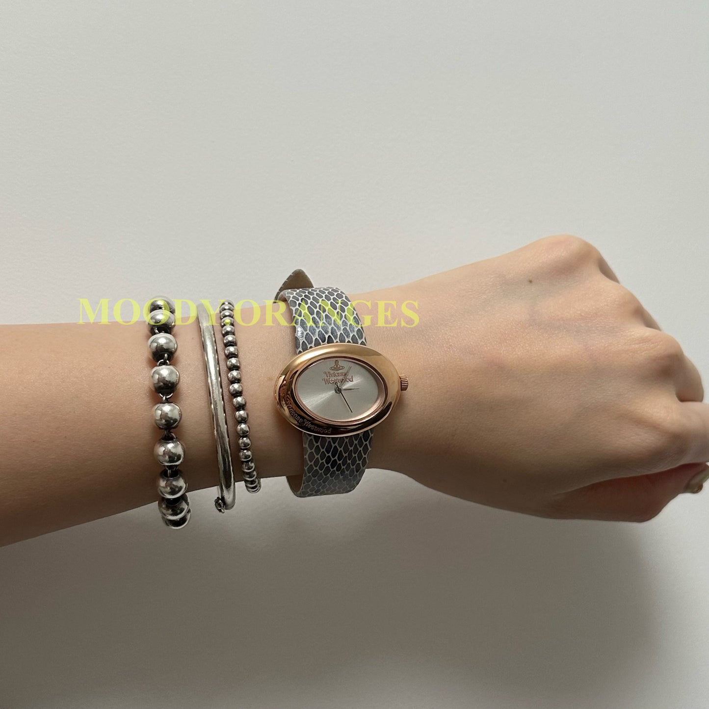 Vivienne Westwood Oval-Shaped Vintage Snake Leather Watch