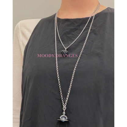 Vivienne Westwood Dark Purple Orb Pendant Necklace - MOODY ORANGES
