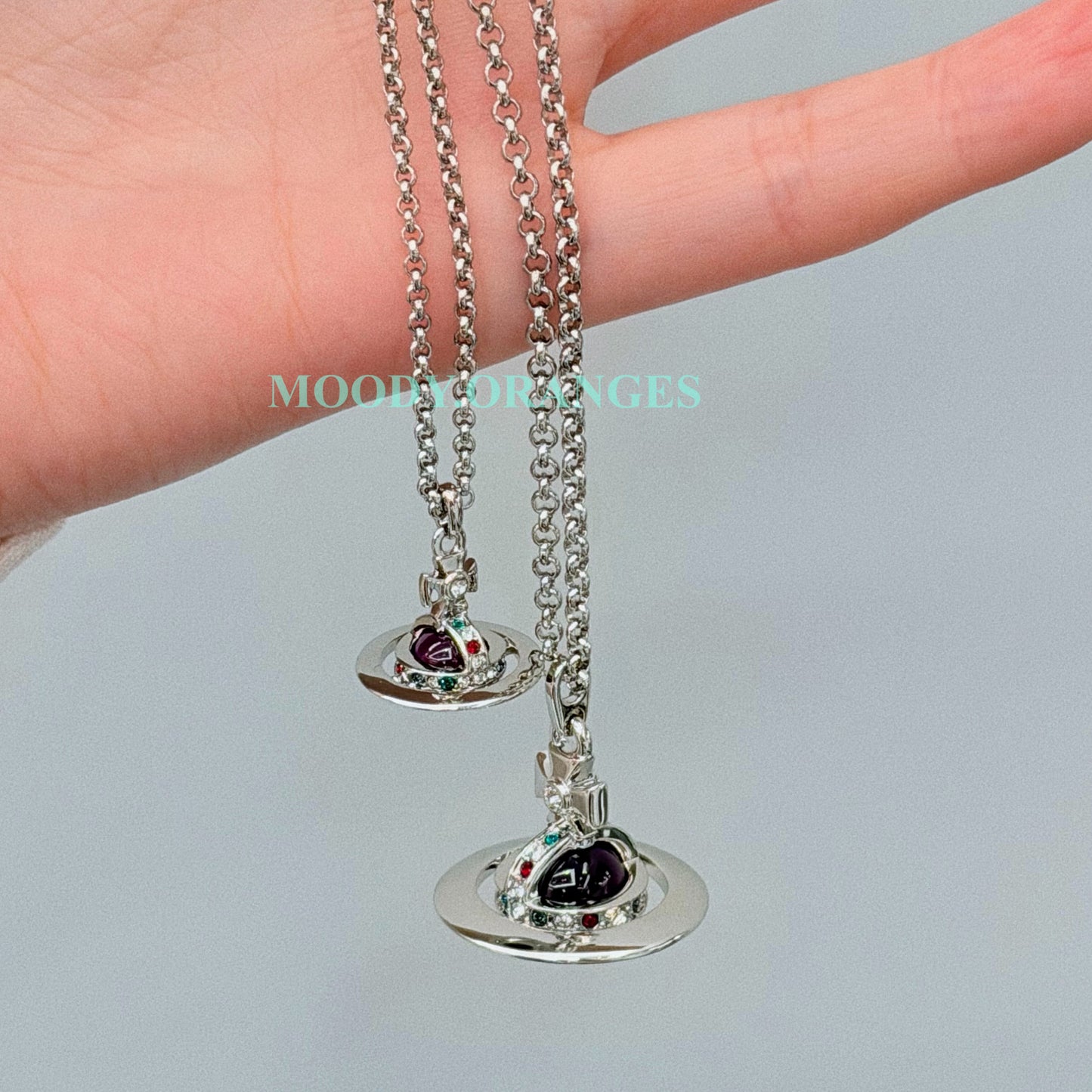 Vivienne Westwood Dark Purple Orb Pendant Necklace - MOODY ORANGES