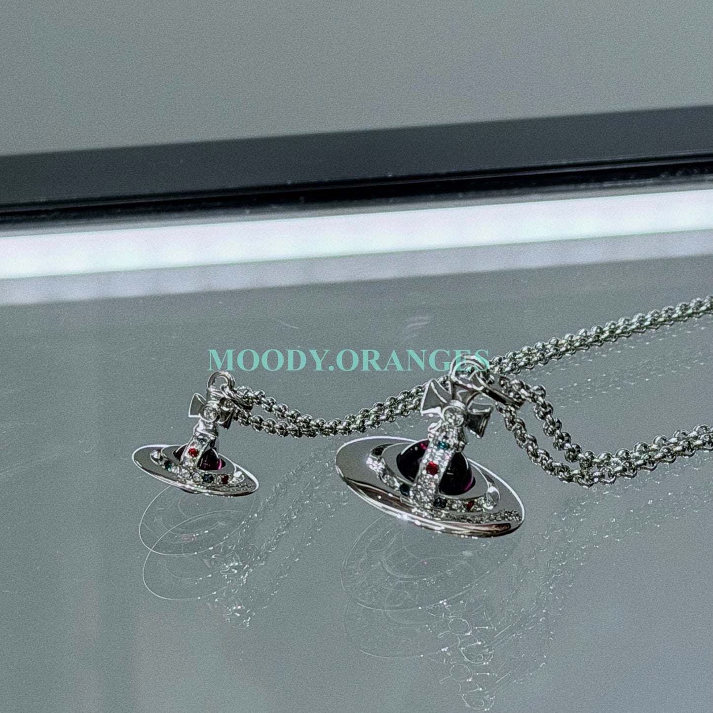 Vivienne Westwood Dark Purple Orb Pendant Necklace - MOODY ORANGES