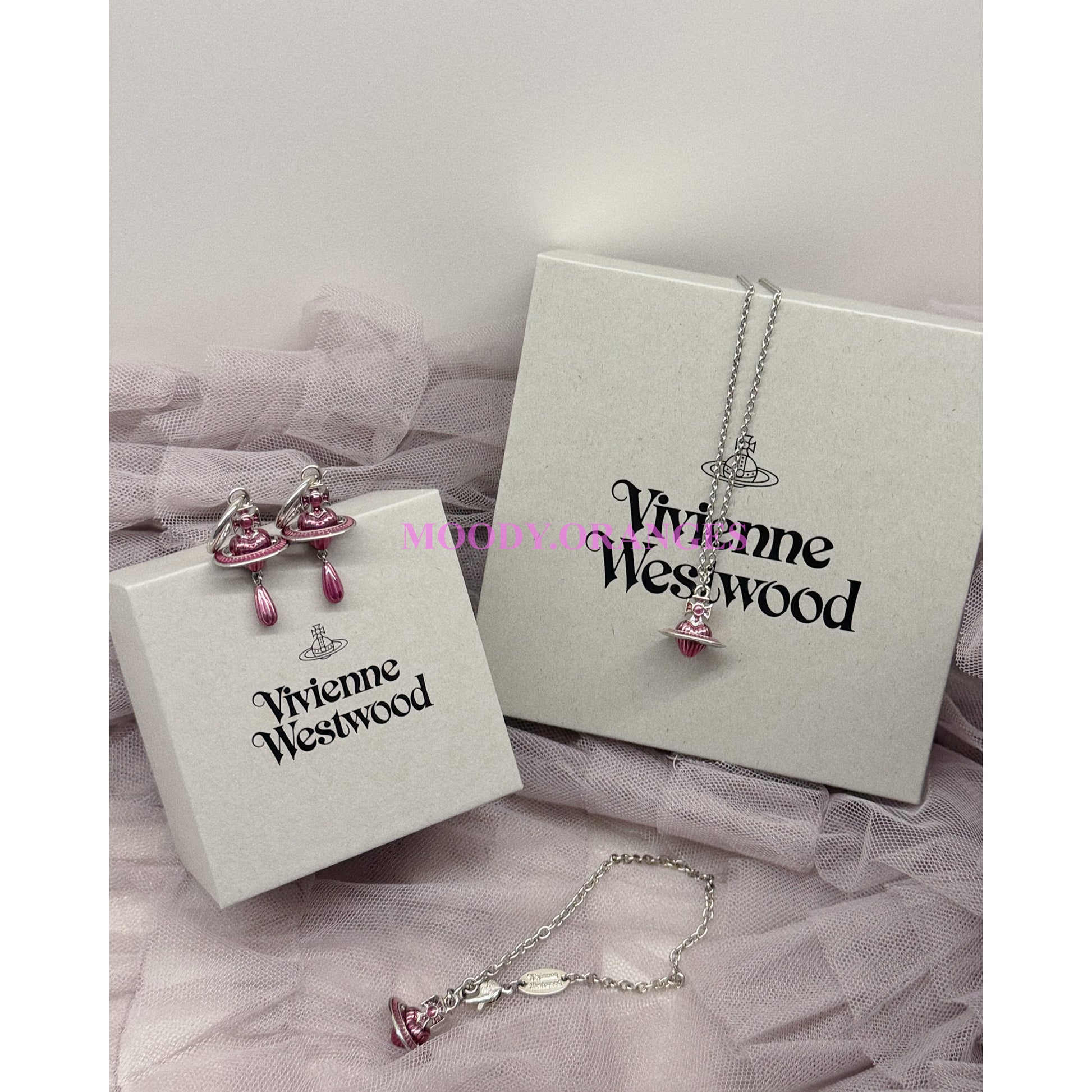 Vivienne Westwood Fabianna Rose Heart Accessories - MOODY ORANGES