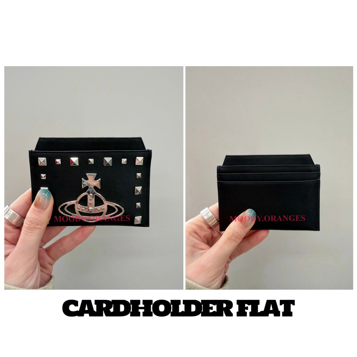 Vivienne Westwood Studs Leather Wallet - MOODY ORANGES